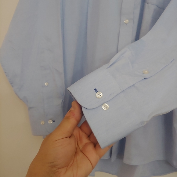 Izod Blue Dress Shirt - Picture 5 of 11